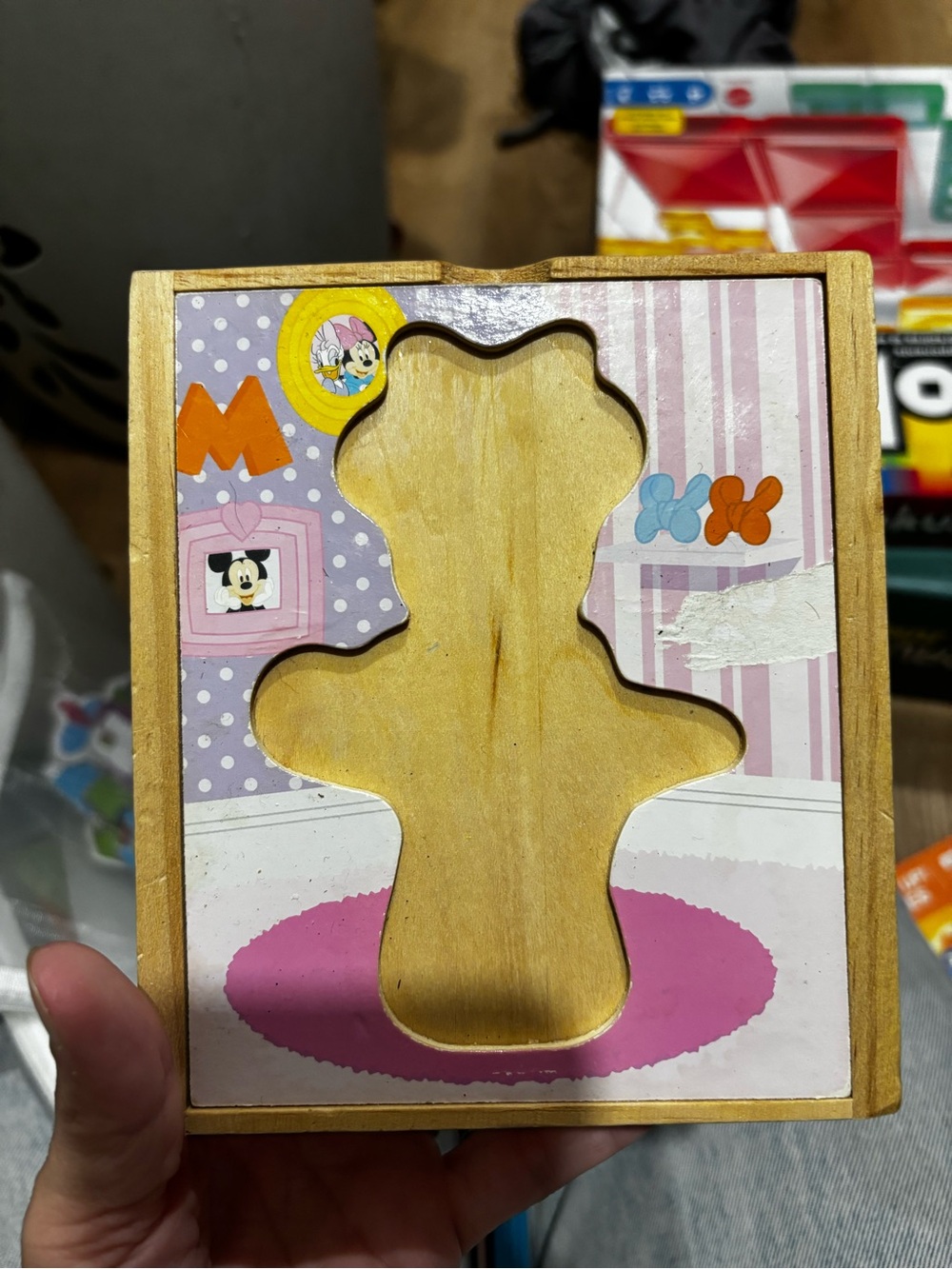 Wooden Bear Puzzle Minnie mousy